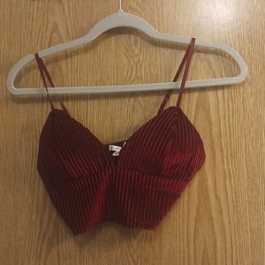 Bozzolo V-neck Crop Tank, x-small, red